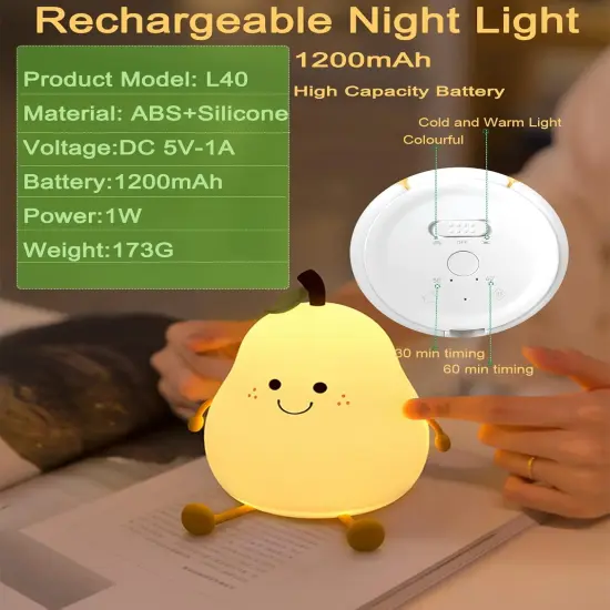 Cute Silicone Night Light for Kids {5}