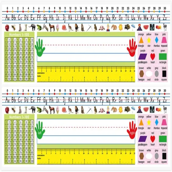 Traditional Manuscript Nameplates Self Adhesive Primary Students Desk Plates Pack of 36 {3}