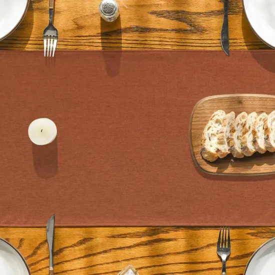 Rusty Orange Fall Table Runner {5}