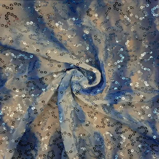 1 Yard Cloud Print Sequin Mesh Fabric Multipurpose {2}