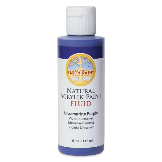 Natural Earth Paint Natural Fluid Acrylik Paint - Ultramarine Purple, 118 ml {1}