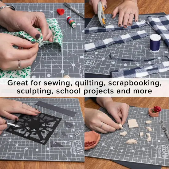 Rotating Self Healing Cutting Mat Set - 13x13 Inch Rotating Cutting Mat for Sewing and Quilting {4}