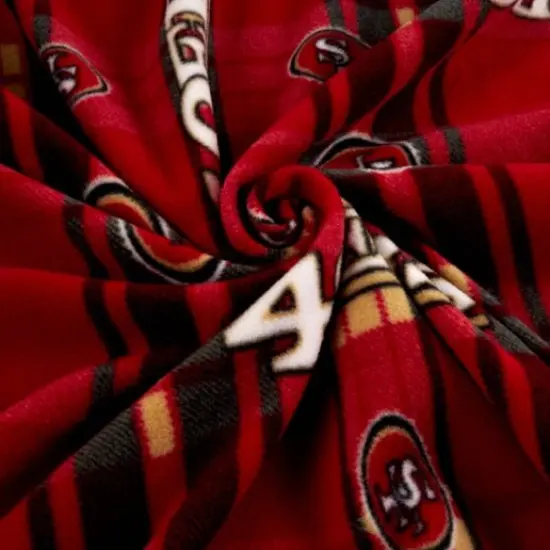 Licensed NFL San Francisco 49ers Plaid Fleece 70405 Fabric by the Yard {2}