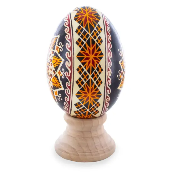 Star Goose Real Blown Out Ukrainian Easter Egg {3}