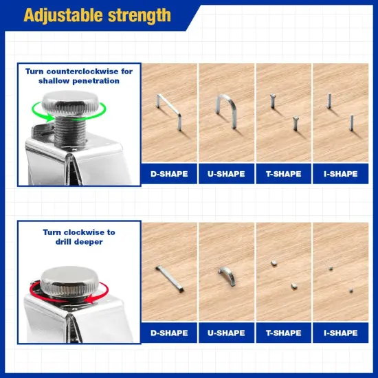 Heavy Duty 4-in-1 Staple Gun, 6000pcs Staples Manual Brad Nailer, Upholstery Stapler Nail Gun for Fixing Material, Decoration, Carpentry, Furniture, Doors and Windows. {5}