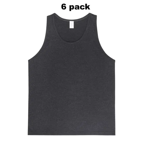 6 Pack: Premium Quality Men's Heavy Tank Top {1}