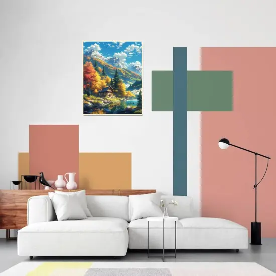 Mountain Paint by Numbers Kit for Adults Beginner Landscape Oil Painting Kit Adult Paint by Number Kits on Canvas DIY Painting for Beginners Art by Numbers for Gifts Home Wall Decor 16x20 Inch {4}