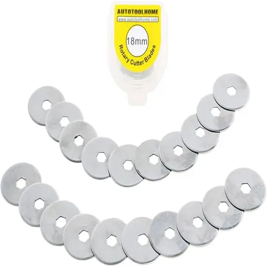 20 Pack 18mm Rotary Cutter Blades Cutting Fabric Paper Quilting Sewing Patchwork Tool {1}