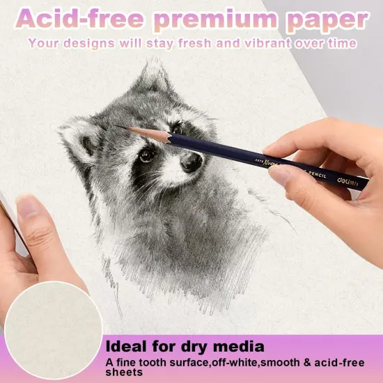 Sketch Book for Kids, 8&rdquo;X11.5&rdquo; 100 Pages(110gsm), Spiral Bound Artist Sketch Pad, Durable Acid Free Sketchbook for Painting, Sketching or Doodling, Best Gifts for Drawing Boys and Girls, White {4}