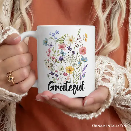 Wildflower Bouquet Mug, Floral Gift {2}