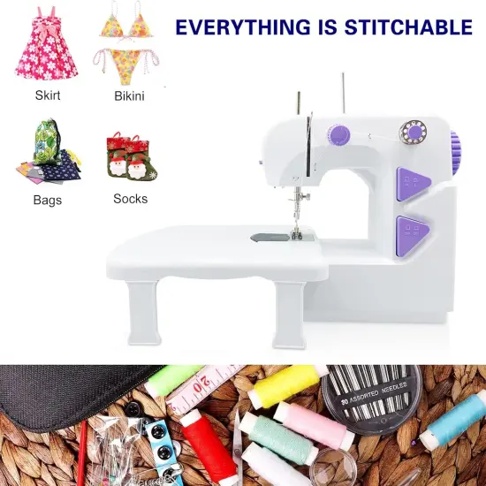Sewing Machine,Sewing Machine for Beginners,Mini Sewing Machine,Maquina de Coser,Portable Sewing Machine,Kids Sewing Machine (Blue) {3}