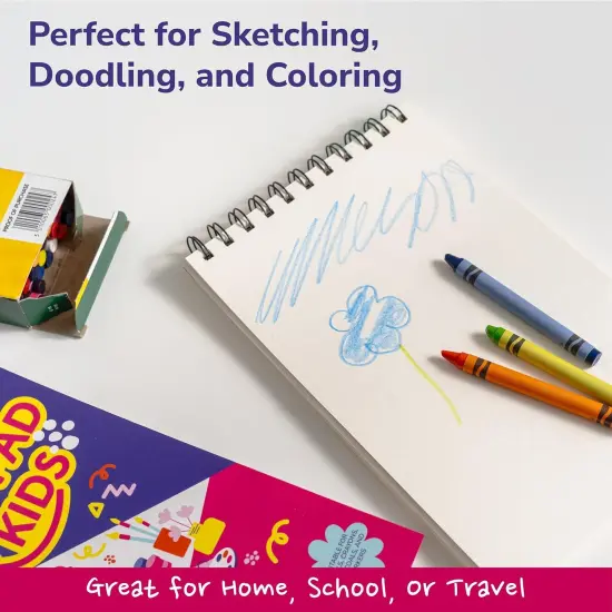Sketch Pads for Kids, 6x9 inch, 100 Pages, 4 Pack Children Drawing Pads, Spiral Bound Sketch Books, Blank Art Pads for Drawing and Coloring, Doodle Paper Pads {5}