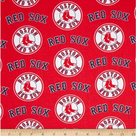 Licensed MLB Boston Red Sox Cotton 6634-B Fabric by the Yard {1}