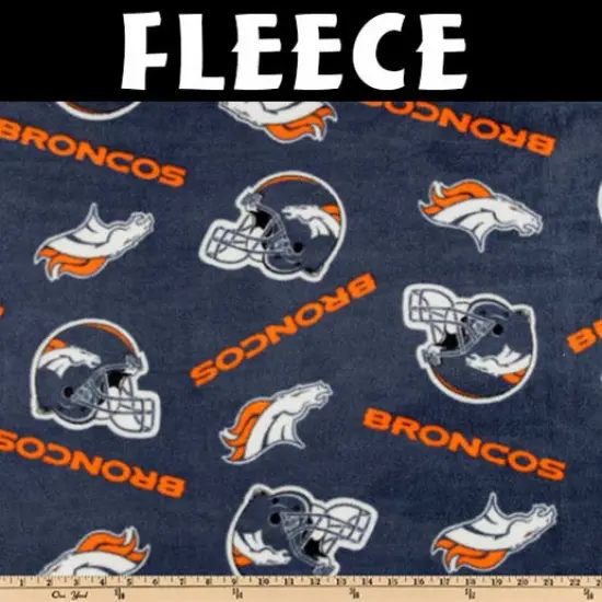 Licensed NFL Denver Broncos Fleece 6278-D Fabric by the Yard {1}