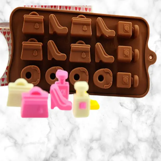 Purse and Perfume Handbag Silicone DIY Mold to make Soap Candle Chocolate Candy Tray Mold ICE Party maker mould {4}