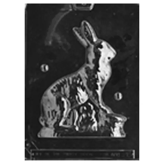 3D Sitting Bunny with Basket Chocolate Mold for Easter Treats {1}