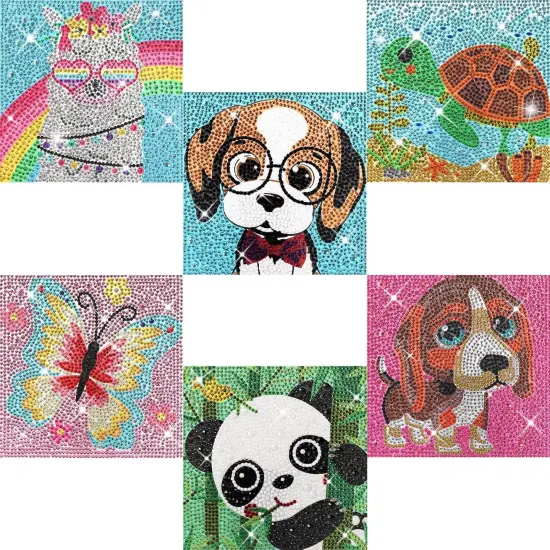 6 Pack Diamond Art Kits for Kids Beginners {1}
