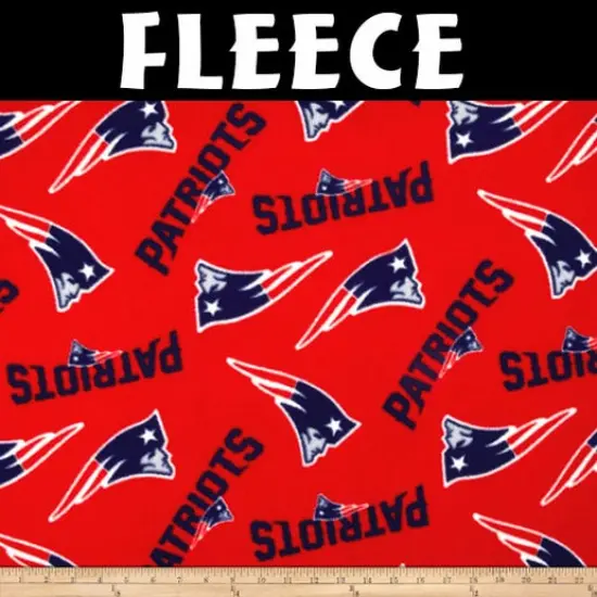 Licensed NFL New England Patriots Fleece 6729-D Fabric by the Yard {1}