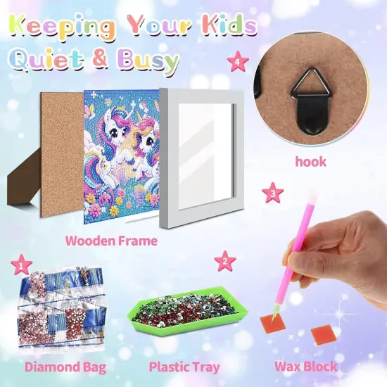 Cartoon Diamond Art Kits for Kids with Frame {2}