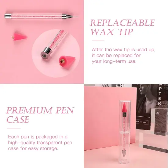 2 PCS Wax Pen, Diamond Painting Pens No Wax Needed Self-Stick Drill Pens, Diamond Art Pens for DIY Crafts Painting Cross-Stitch Nail Art {5}
