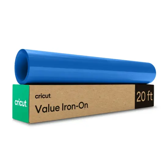 Cricut Value Iron-On 12 in x 20 ft Blue Craft HTV Roll {1}