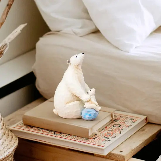 I Love You to The Moon and Back, Polar Bear Figurine Sculpted Hand-Painted, Collectible Figure Gift for Daughter Son Dad Mom Birthday Anniversary {4}