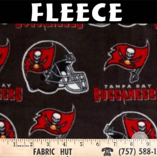 Licensed NFL Tampa Bay Buccaneers Fleece 6485-D Fabric by the Yard {1}