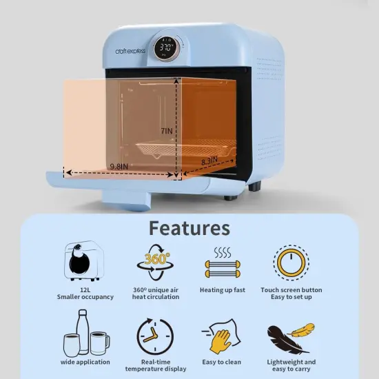 Craft Express Elite Pacific Blue Sublimation Oven - 12L {3}