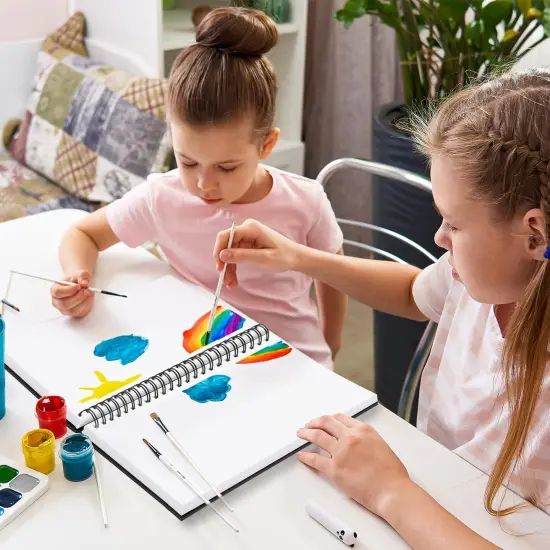 Mixed Media Paper Sketchbook, 11" X 14", 60 Sheets/Each, 123 LBS/200 GSM, Spiral-Bound Pad, Micro-Perforated, Ideal for Wet & Dry Media Like Marker, Watercolor, Acrylic, Pastel, Pencil {4}