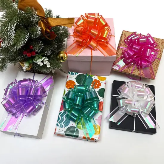 24 Pcs Rainbow Finish Bows for Gift Wrapping Set, 6 Inch Gift Bows, Party Decorations, DIY Crafts, Wedding Decorations,Party Supplies(Rainbow Multi-Color) {2}