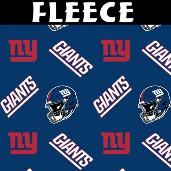 Licensed NFL New York Giants Blue Logo Fleece 70537 Fabric by the Yard {1}