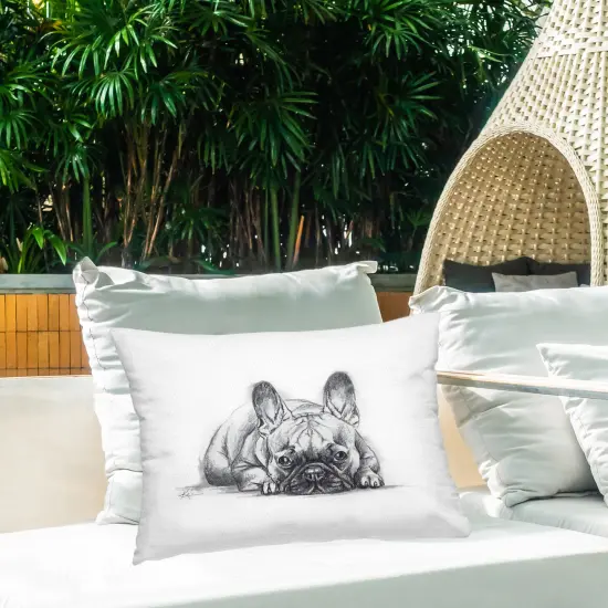 Stupell Industries French Bulldog Naptime Outdoor Printed Throw Pillow Design by Lindsay Kivi Fine Art, 14 x 7 x 20 {2}