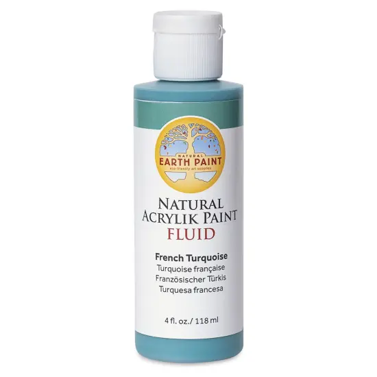 Natural Earth Paint Natural Fluid Acrylik Paint - French Turquoise, 118 ml {1}