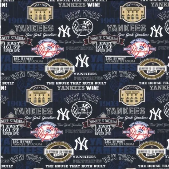 Licensed MLB New York Yankees Stadium Cotton 60252B Fabric by the Yard {1}