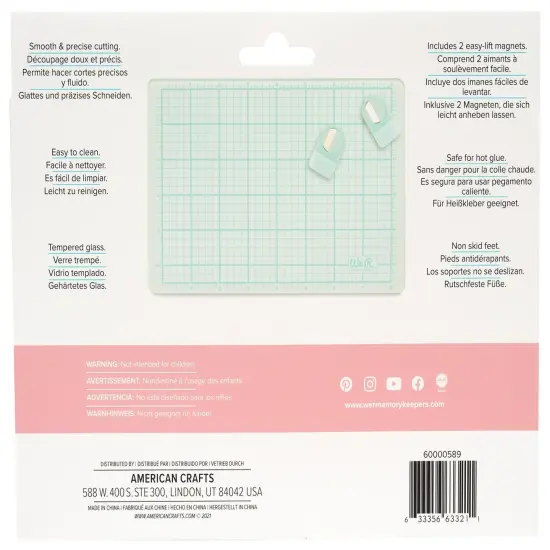 We R Magnetic Glass Mat 9"X6" 3/Pkg-3 Pieces {4}