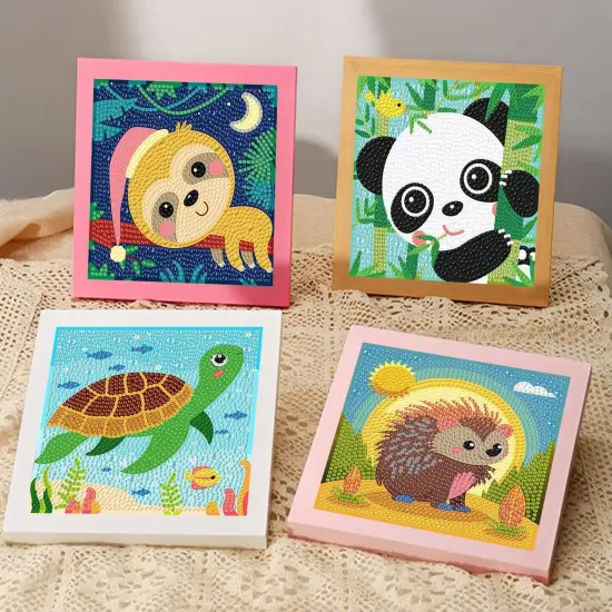 4 Pack 5D Cartoon Diamond Painting Kits for Kids Beginners {2}