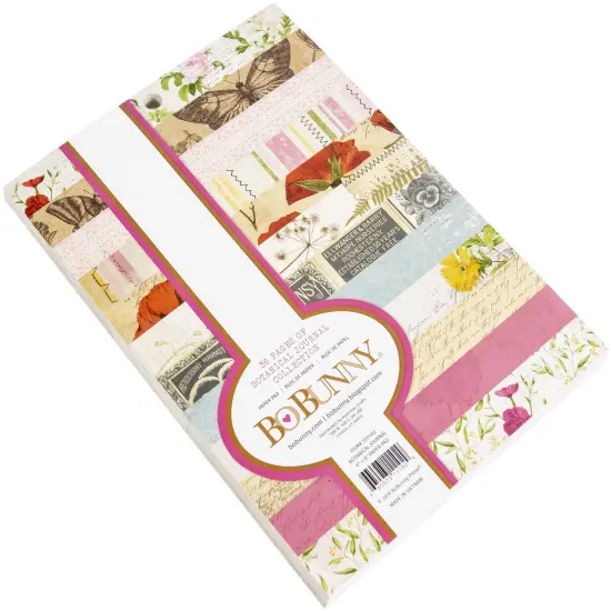 BoBunny Single-Sided Paper Pad 6"X8" 36/Pkg-Botanical Journal, 12 Designs/3 Each {3}