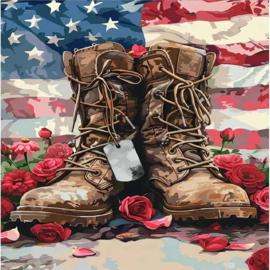 Independence Day Paint by Numbers Kit for Adults Beginners, 4 of July Acrylic Boots Adult Paint by Number Kits on Canvas, Digital Oil Number Painting Kits for Home Decor 16"x20" {1}