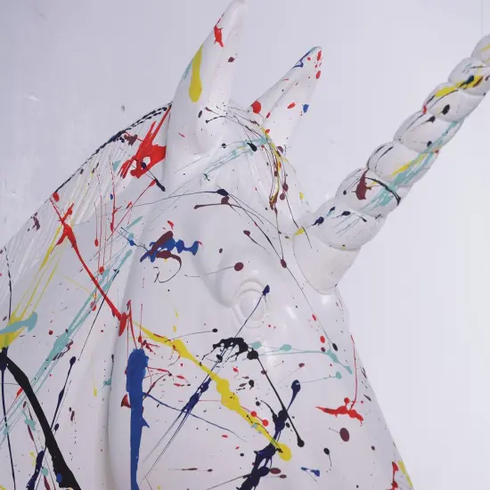 Pop Unicorn Horse Head Life Size Statue {3}