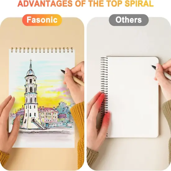 9 x 12 inches Sketch Book, Top Spiral Bound Sketch Pad, 1 Pack 60-Sheets (68lb/100gsm), Acid Free Art Sketchbook Artistic Drawing Painting Writing Paper for Kids Adults Beginners Artists, Sunfowers {4}