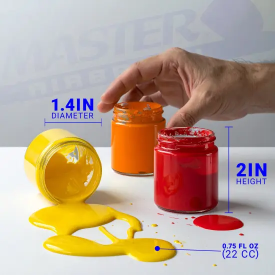 Master Airbrush Brand Box of 10-each TB-007 Empty 3/4-Ounce, (22cc) Glass Bottle for SB84 Side-Feed Mount Airbrush {6}