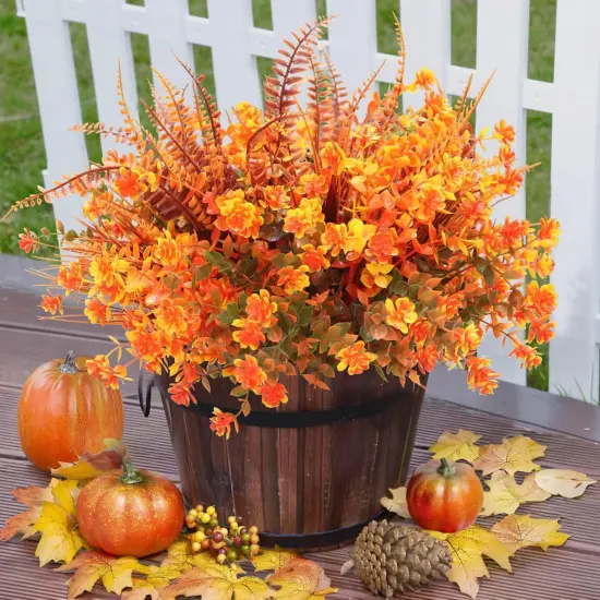 12pcs UV Resistant Fall Fake Flowers {1}
