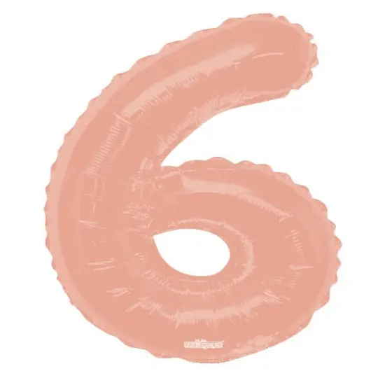 34" Numeral 6 Balloon - Rose Gold, 1ct {1}