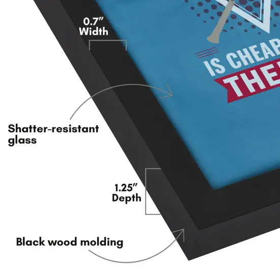 Americanflat T Shirt Frame - Frame with Shatter-Resistant Glass and Folding Insert - All-Star Collection - Black Tshirt Frames for Wall Display - Ideal for Sports Memorabilia or Graphic Tees {4}