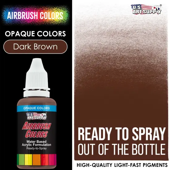 Dark Brown, Opaque Acrylic Airbrush Paint, 1 oz. {2}