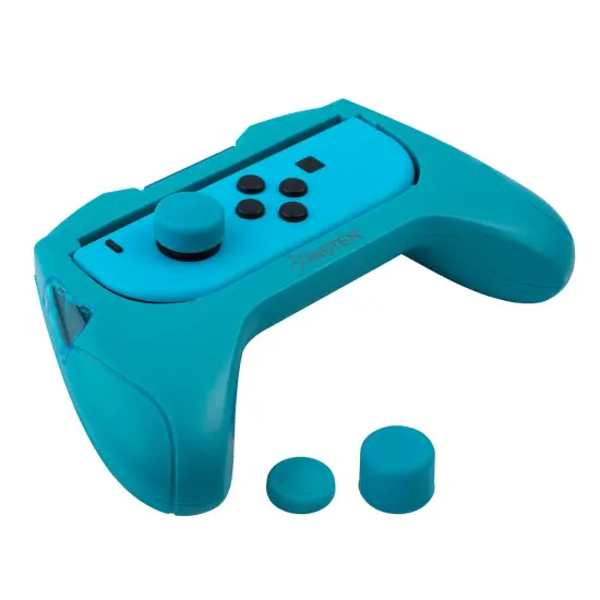 4 Pack Controller Thumb Grips Compatible with Nintendo Switch Joy-Con Controllers, Blue, Dark Blue, Turquoise, Neon Yellow Multicolor {4}
