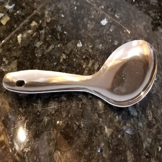 8.5" Durable Metal Laddle-Style Rice Paddle Serving Spoon {3}