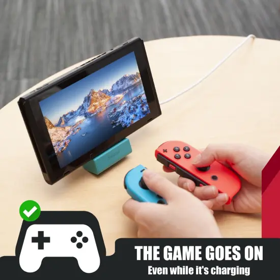 Insten For Nintendo Switch & OLED Model & Switch Lite Charging Dock, Adjustable Docking Station with USB C Port, Turquoise Blue {6}