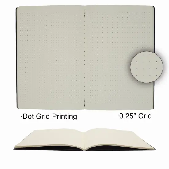 Simply Genius A5 Dotted Notebooks for Work, Travel, Business, College & More - Softcover Journals for Writing - Grid Notebook for Men & Women - Size 8.2" x 5.5" - 92 pages (Wine, 6 pack) Red {6}