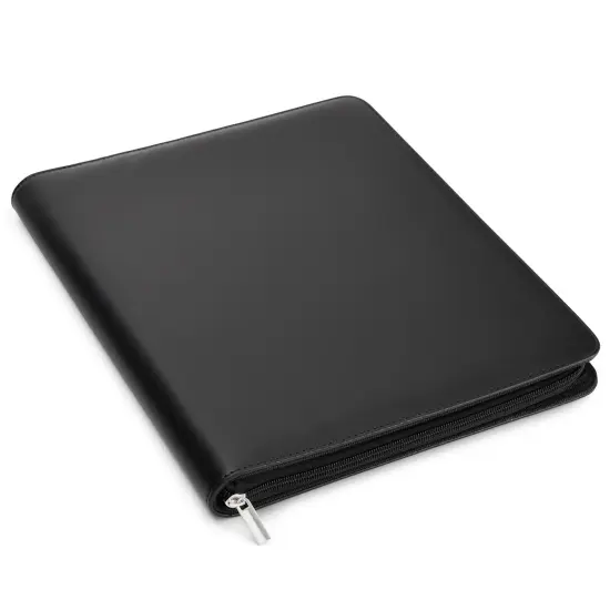 Card Binder with Zipper - 9 Pockets Trading Cards Album Folder - 360 Side Loading Pockets (Black) {5}